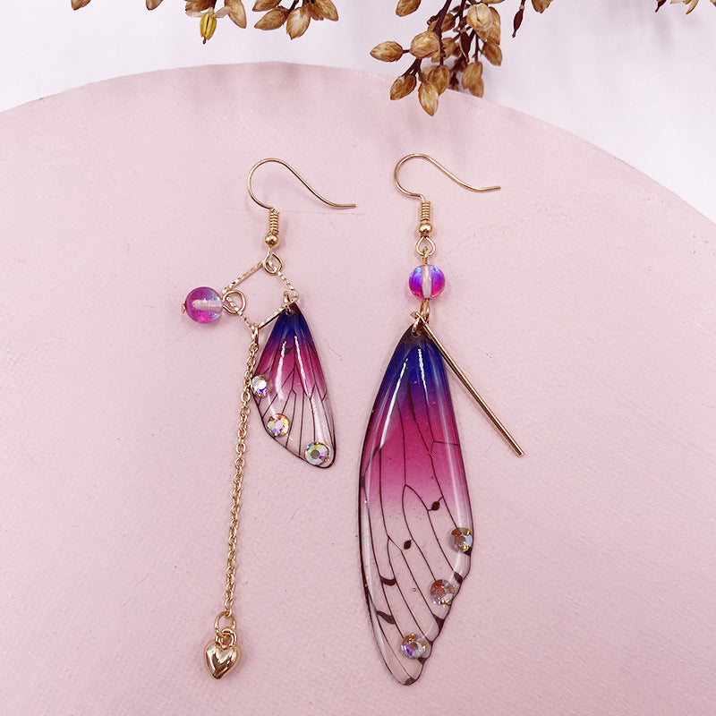 Butterfly Fresh Stylish Simulation Cicada Wing Long Earrings