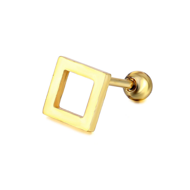 Simple Popular Personalized Stainless Steel Wire Cut Ear Earrings