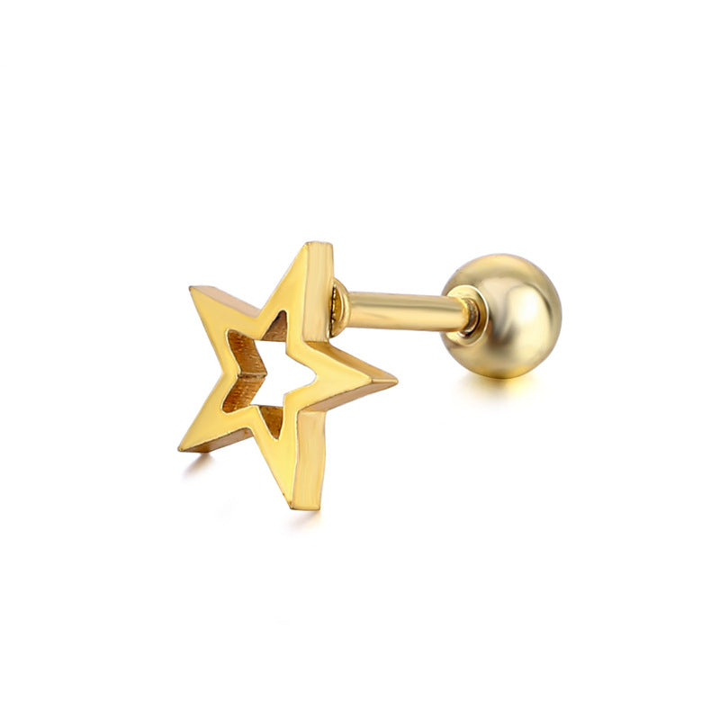Simple Popular Personalized Stainless Steel Wire Cut Ear Earrings