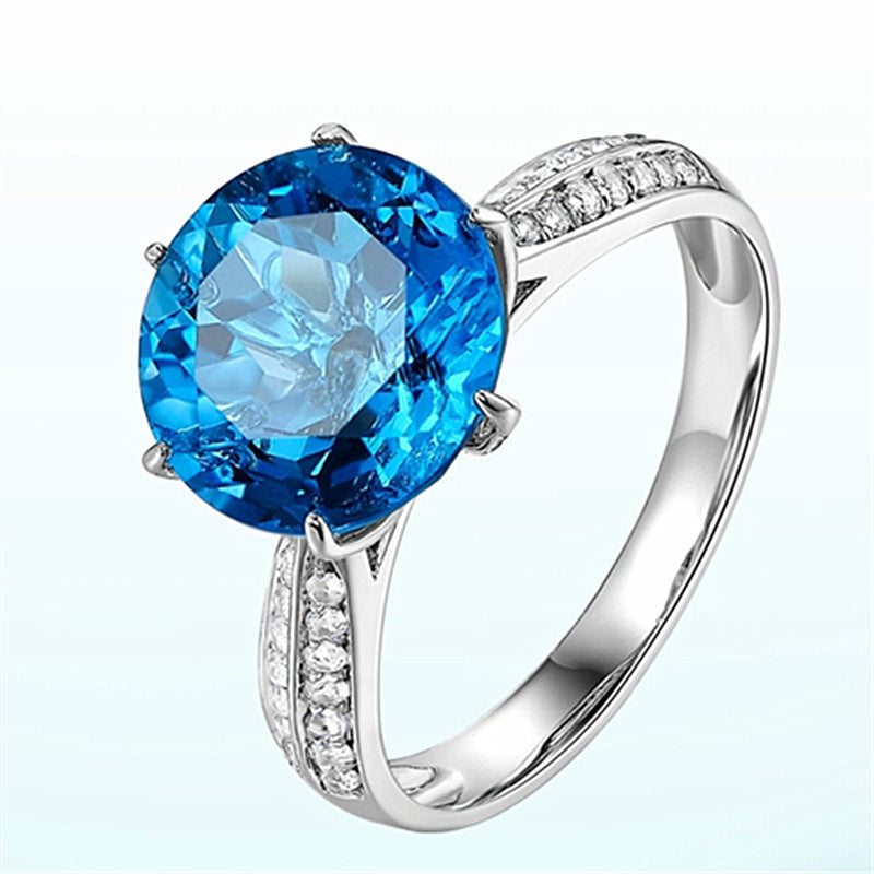 Rose Gold Plated Colorful Purple Diamond Rings