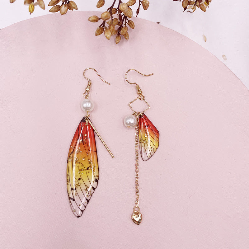 Butterfly Fresh Stylish Simulation Cicada Wing Long Earrings