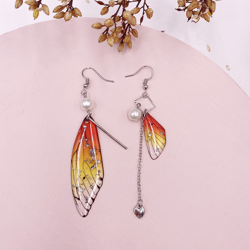Butterfly Fresh Stylish Simulation Cicada Wing Long Earrings