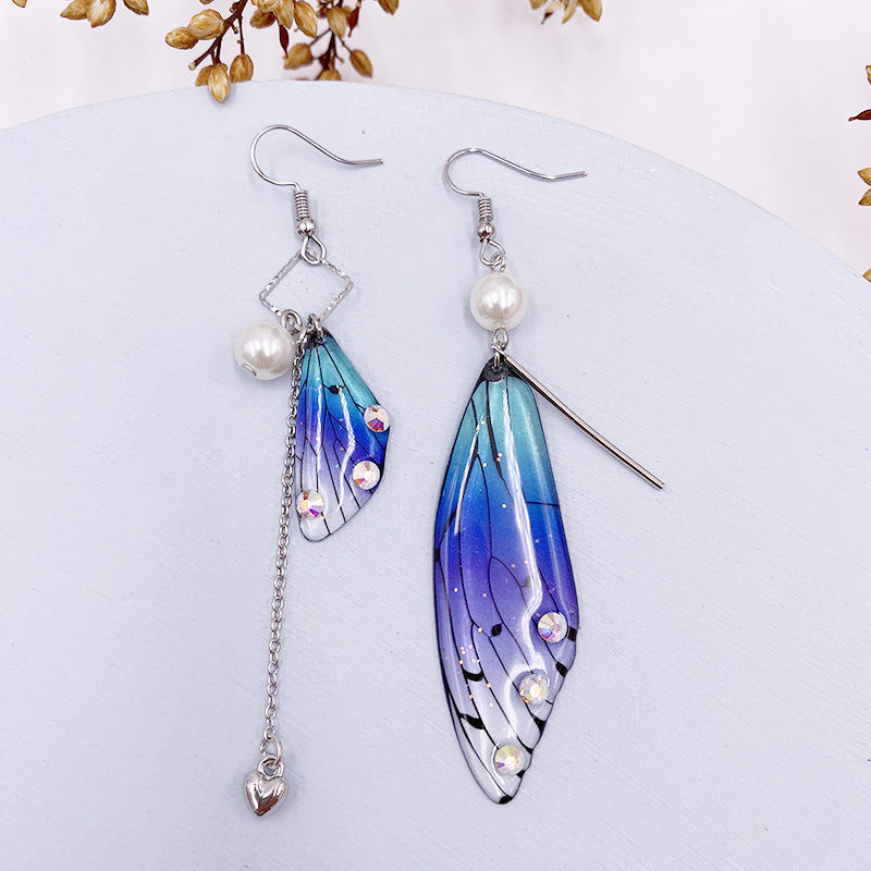 Butterfly Fresh Stylish Simulation Cicada Wing Long Earrings