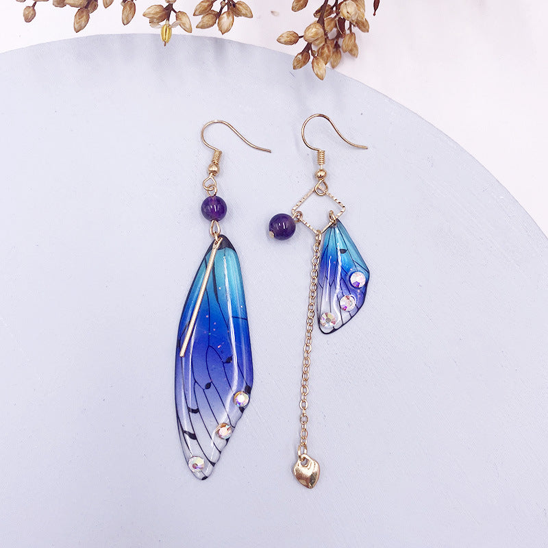 Butterfly Fresh Stylish Simulation Cicada Wing Long Earrings
