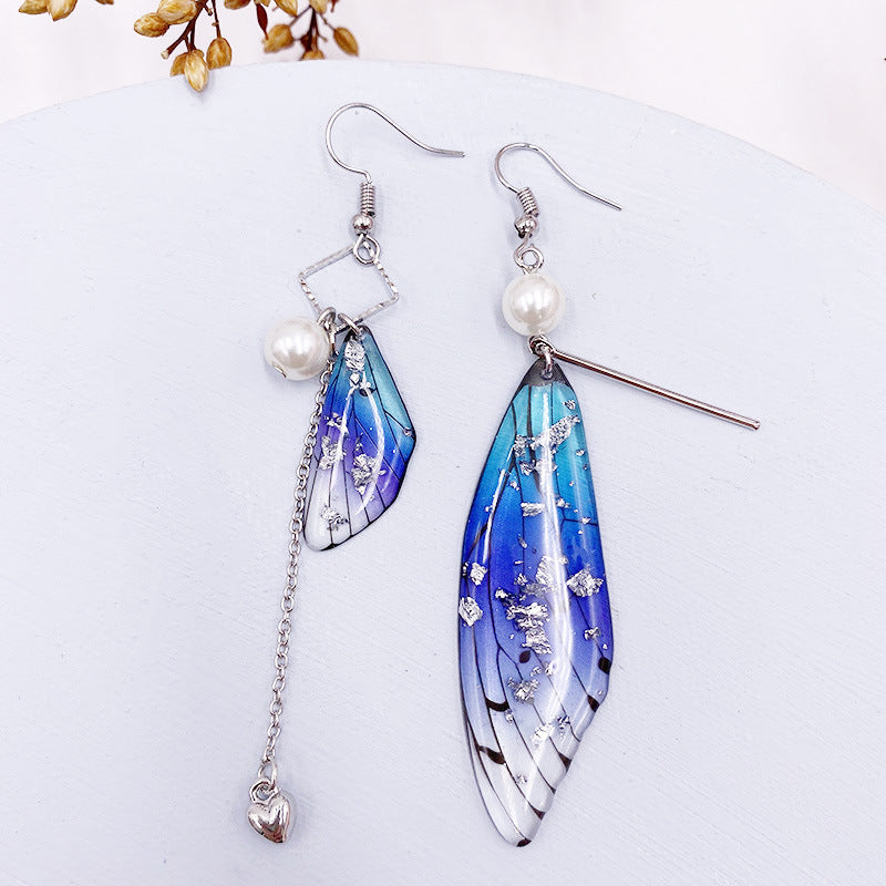 Butterfly Fresh Stylish Simulation Cicada Wing Long Earrings