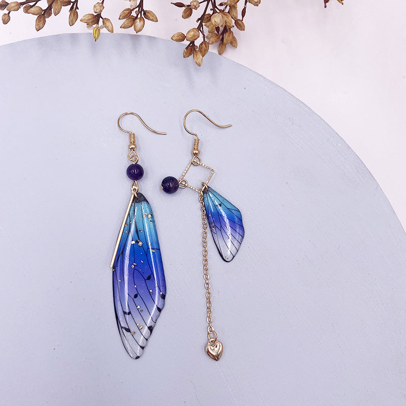 Butterfly Fresh Stylish Simulation Cicada Wing Long Earrings