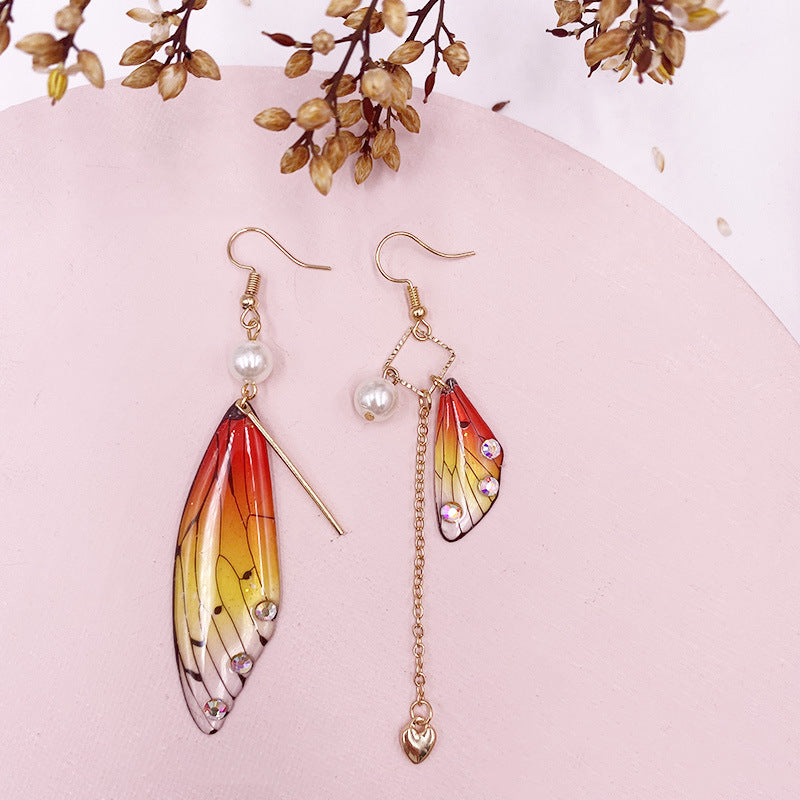 Butterfly Fresh Stylish Simulation Cicada Wing Long Earrings