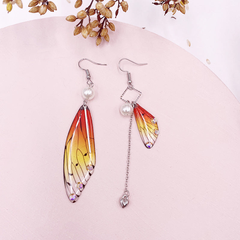 Butterfly Fresh Stylish Simulation Cicada Wing Long Earrings