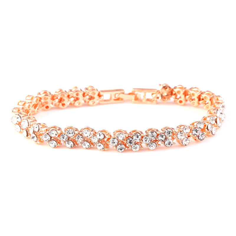 Exquisite Luxury Roman Crystal Simple Rhinestone Bracelets