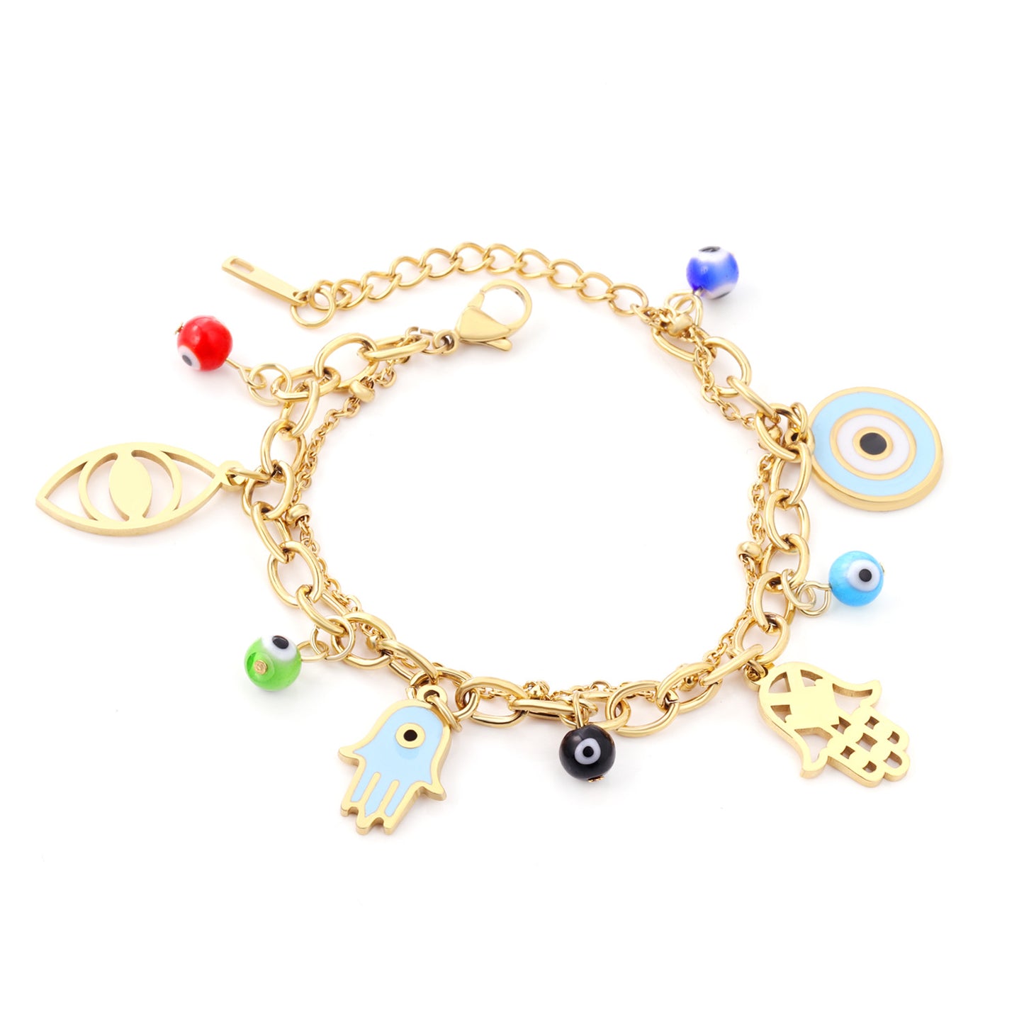 Women's Devil's Eye Niche Fashion Electroplated Metal Hand Bracelets