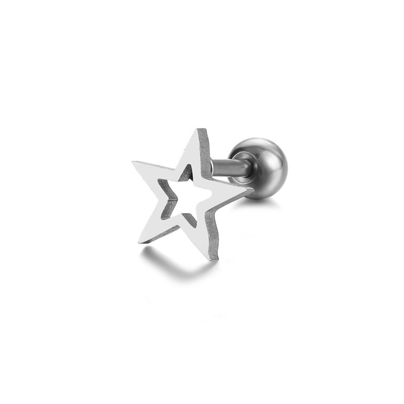 Simple Popular Personalized Stainless Steel Wire Cut Ear Earrings