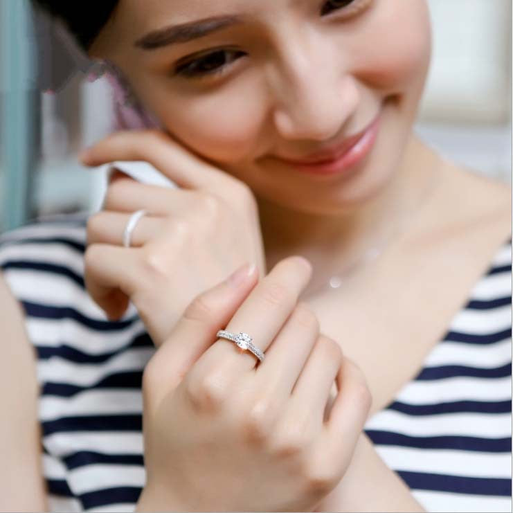 Cheng Set Simulation Diamond Proposal Fashion Rings