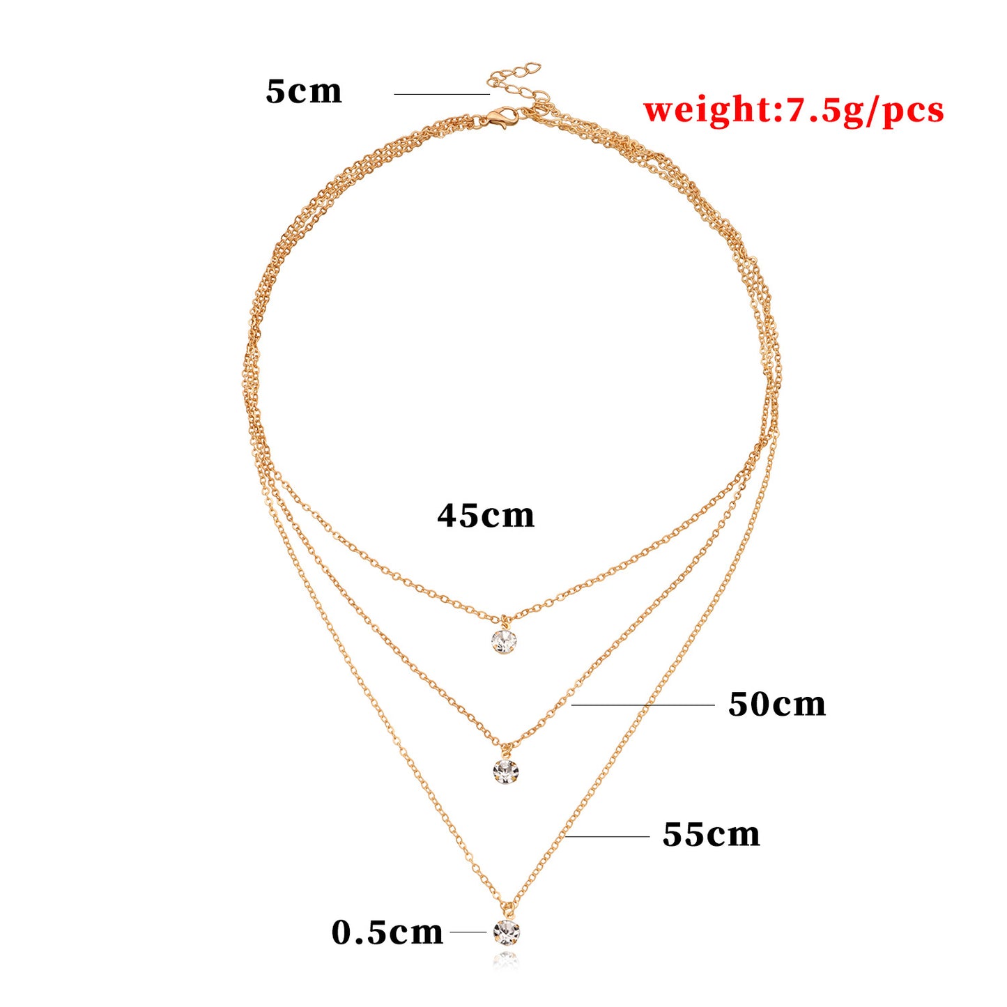 Women's Ornament Fashion Handmade Rhinestone For Popular Necklaces