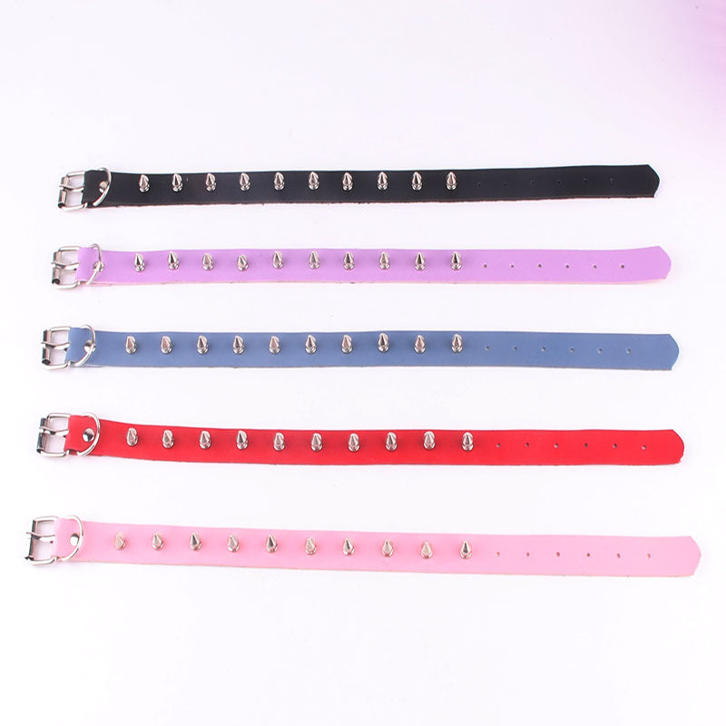 Personality Leather Punk Clavicle Chain Alloy Pointed Collar