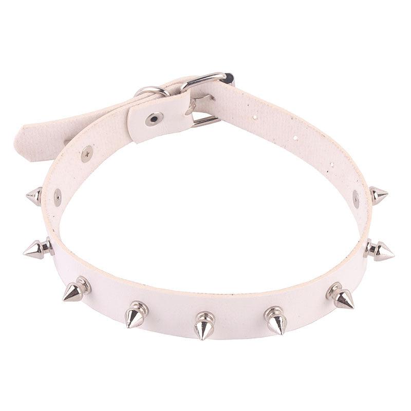 Personality Leather Punk Clavicle Chain Alloy Pointed Collar
