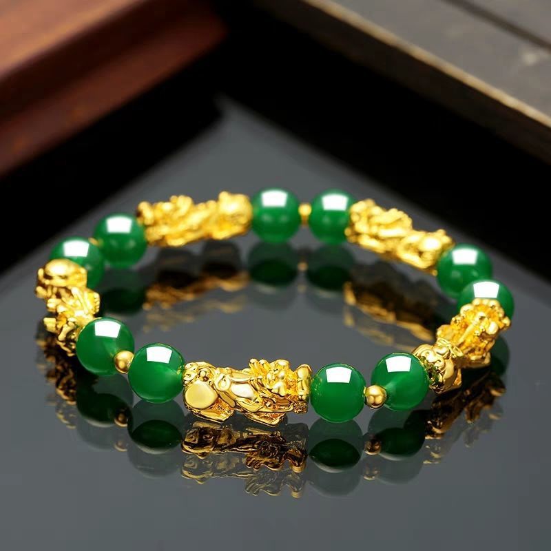 Women's & Men's Vietnam Placer Gold Pi Imitation Hard Bracelets