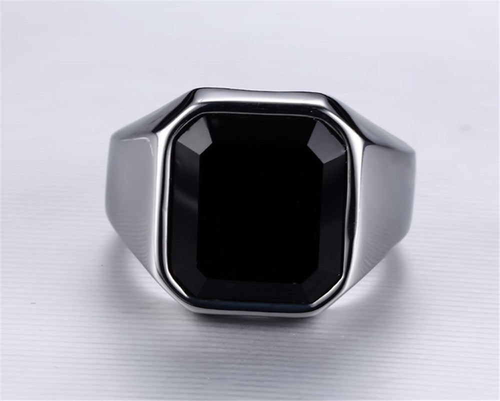 Fashionable Exquisite Black Gold Zircon Simple Rings