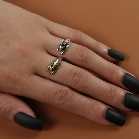 Forest Rabbit Open Alloy Suit Female Rings
