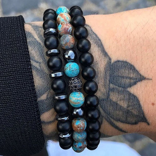 Men's Fashion Luxury Charm Hand Zircon Head Bracelets