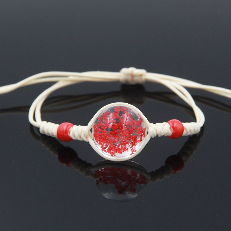 Flower Starry Sky Eternal Crystal Glass Bracelet