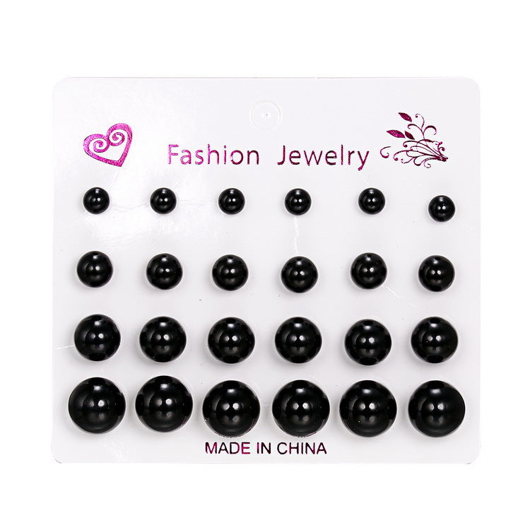 Women's Paper Card Alloy Zircon Ear Niche Earrings