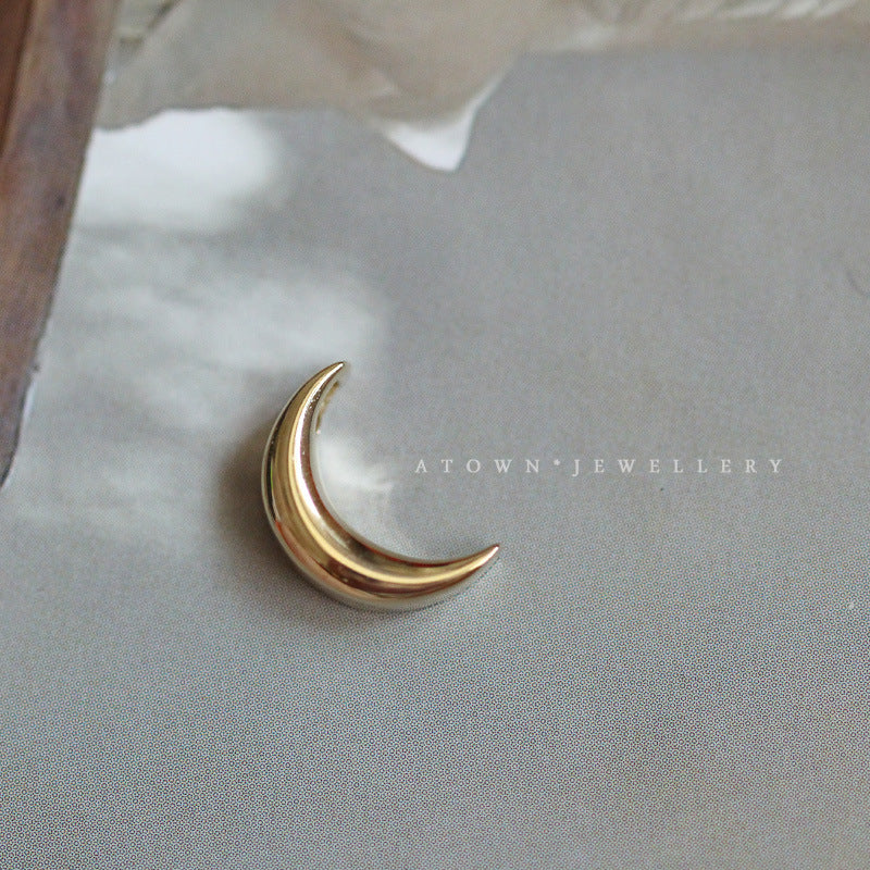 Light Plate Small Moon Sier Plated Necklaces