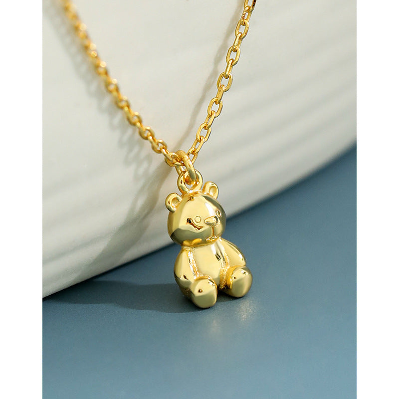 Women's Niche Clavicle Cute Cartoon Mini Little Bear Necklaces