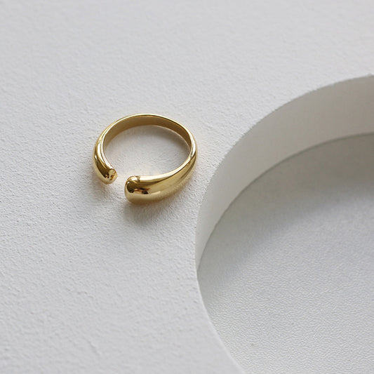 Minority Irregular Metal Round Simple Titanium Rings