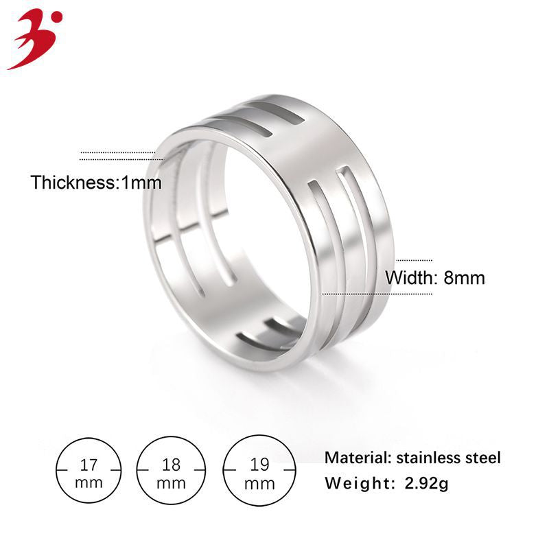 Men's Ornament Simple Temperament Stainless Steel Rings