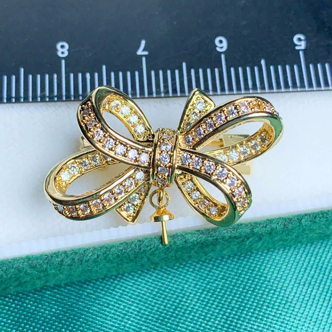 Elegant Bow Pearl Brooch Exquisite Business Corsage Brooches