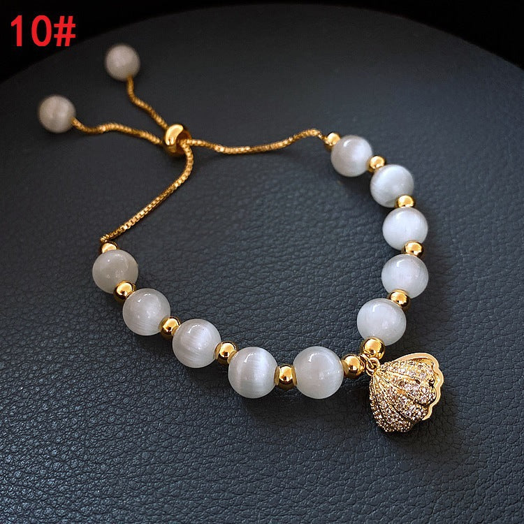 Women's Elastic Elegant Strawberry Quartz Light Luxury Bracelets