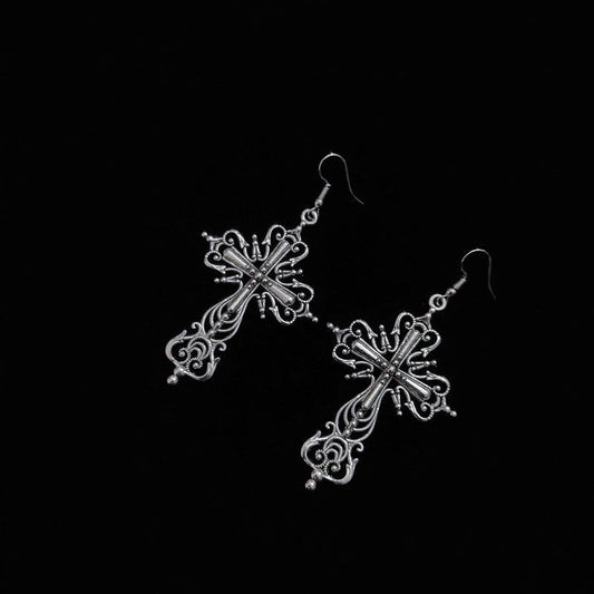 Women's Retro Handsome Disco Jumping Exaggerated Cross Ear Hook