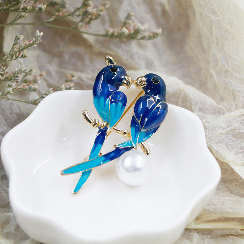 Cute Animal Series Owl Flower Bird Brooches