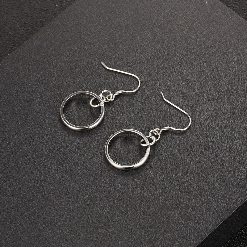 Women's & Men's Fishhook Clip-on Simple Eardrops Hip Hop Ear Clip Stud Earrings