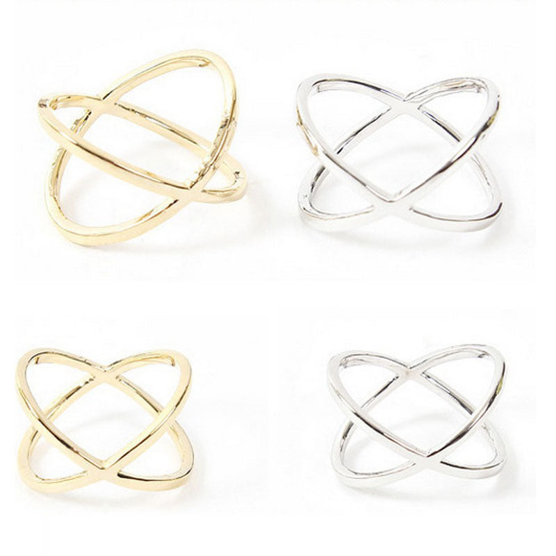 Your Jewelry Hollow From Female Cross Three-dimensional Surround Matching Rings