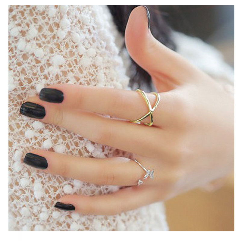 Your Jewelry Hollow From Female Cross Three-dimensional Surround Matching Rings