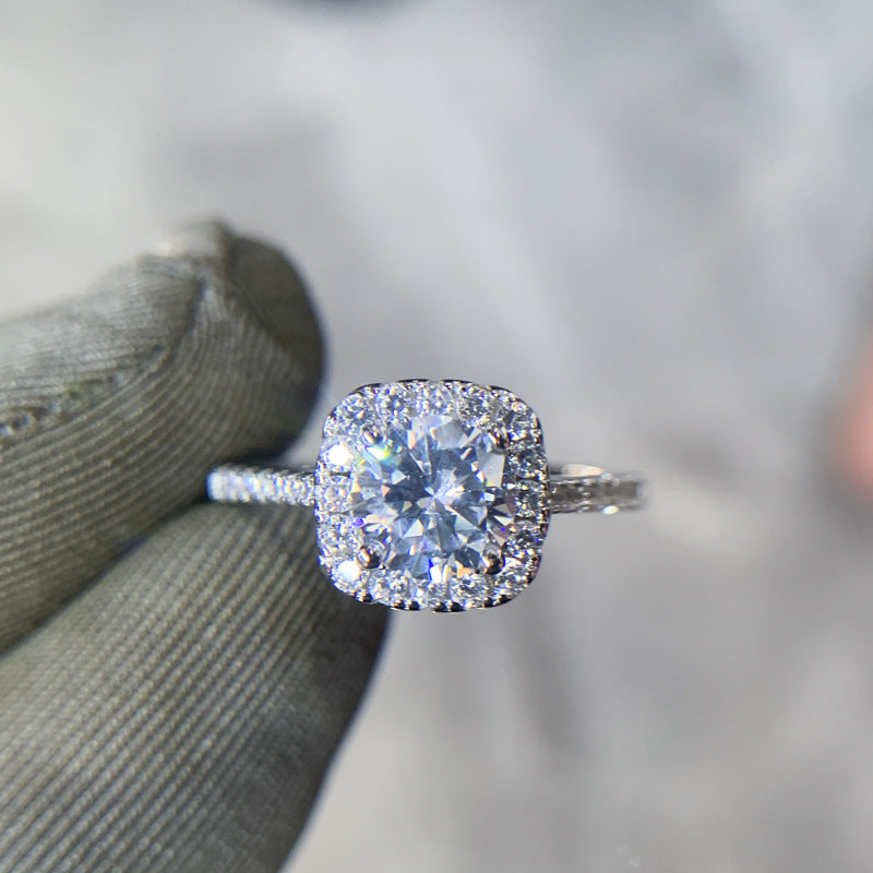 Small Sugar Cube Open Mouth Karat Points Starry Ring