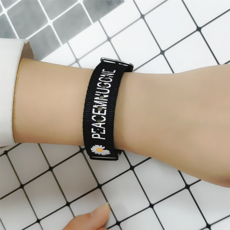 For Male Female Nylon Watchband Korean Style Simple Original Woven Bracelet