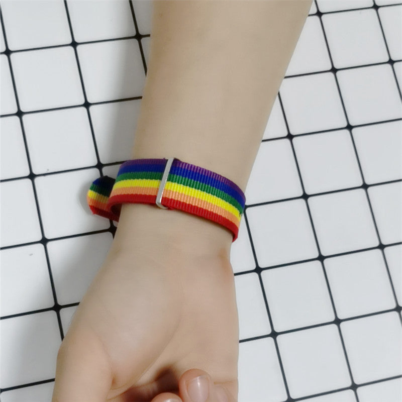 For Male Female Nylon Watchband Korean Style Simple Original Woven Bracelet