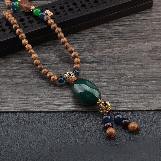 Women's & Men's Style Sweater Wooden Prayer Beads Simple Necklaces