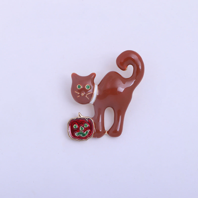 Alloy Corsage Cat Dripping Oil Brooch Brooches
