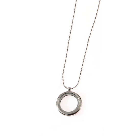 Women's & Men's Creative Open Round Frame Glossy Magnetic Necklaces