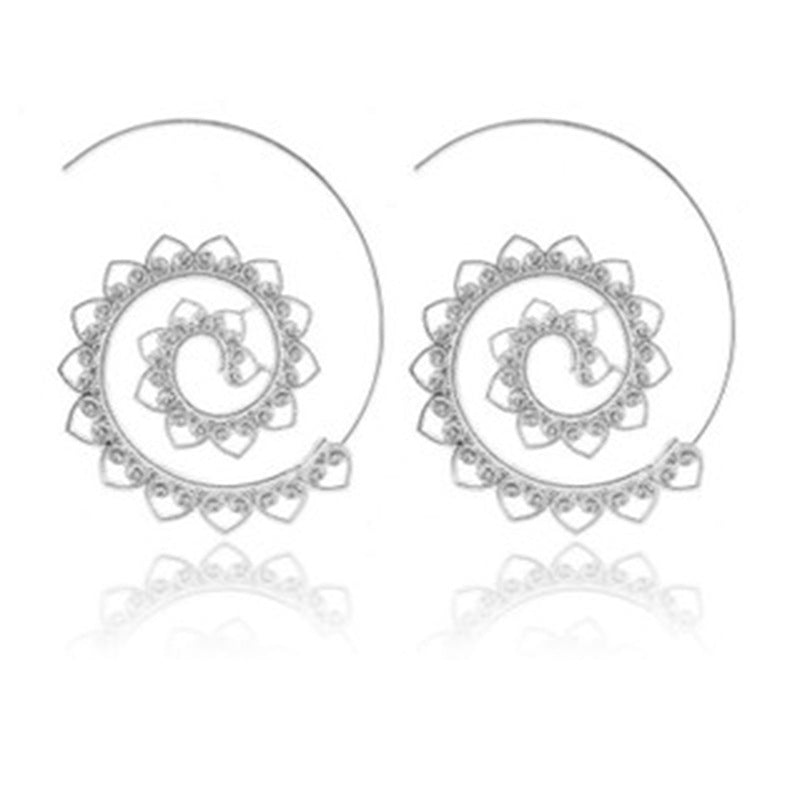 Oval Spiral Exaggerated Vortex Heart-shaped Vintage Rings