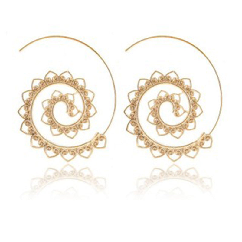 Oval Spiral Exaggerated Vortex Heart-shaped Vintage Rings