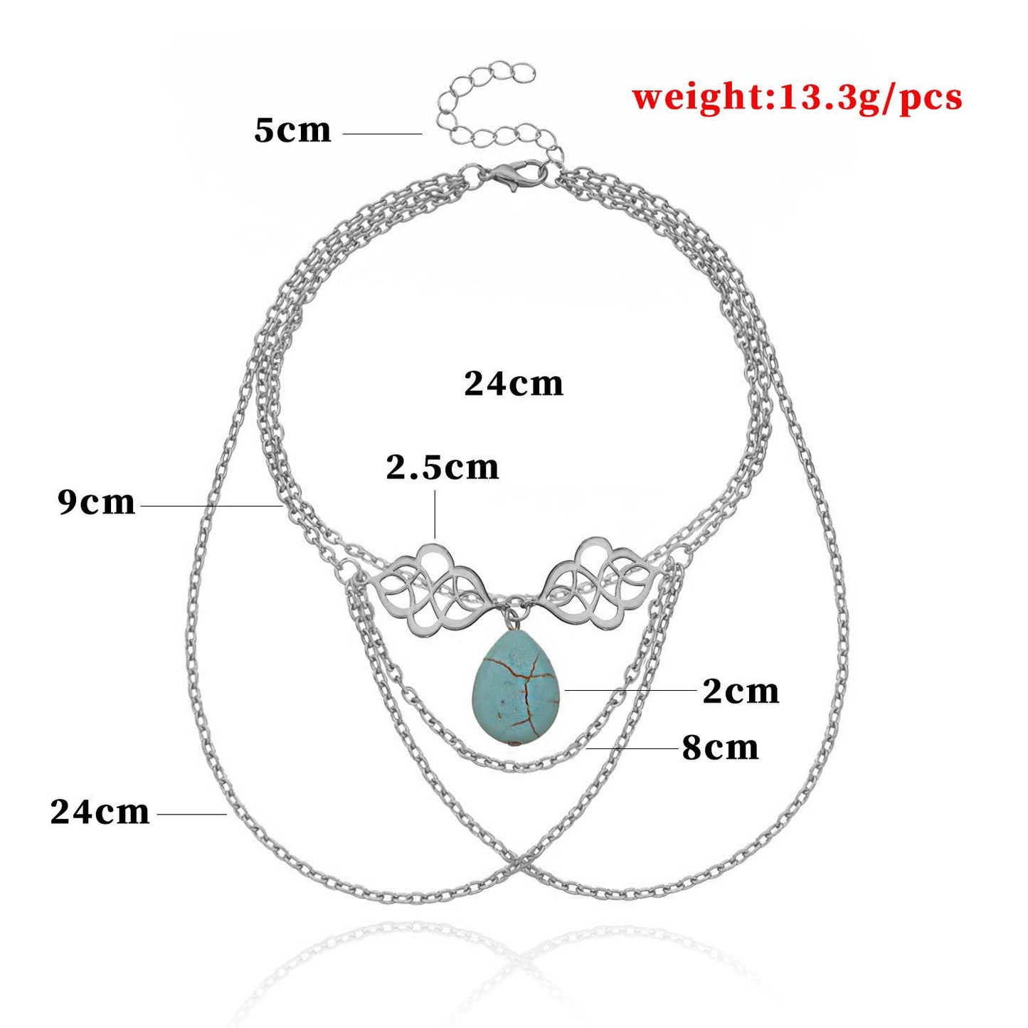 Chain Ornament Hollow Auspicious Water Drop Bracelets