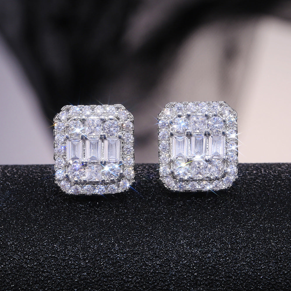 Women's Shi Korean Style Square Zircon Rings