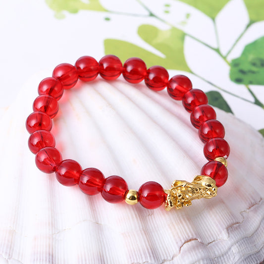 Pi Black Rose Garnet Colorful Crystal Bracelets