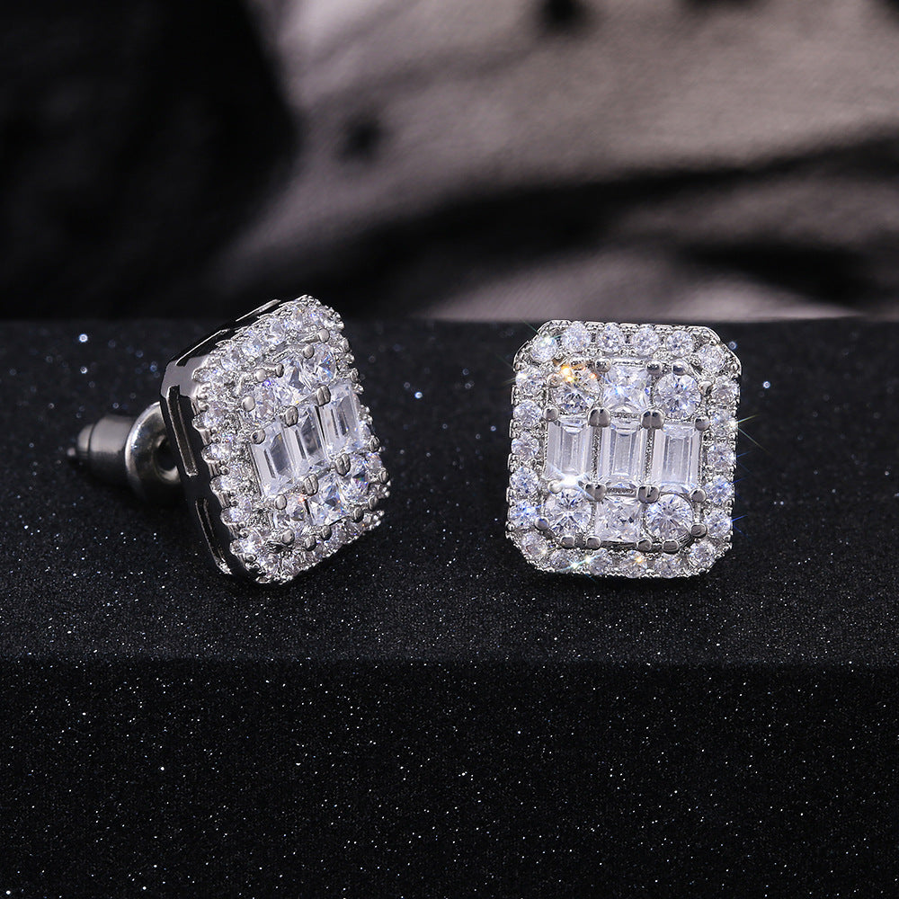 Women's Shi Korean Style Square Zircon Rings