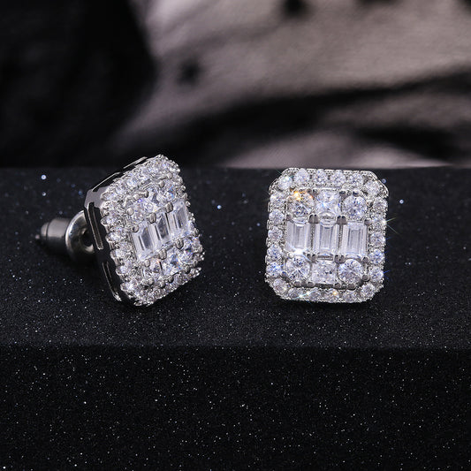 Women's Shi Korean Style Square Zircon Rings