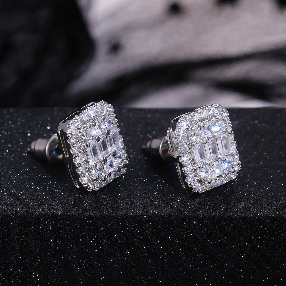 Women's Shi Korean Style Square Zircon Rings
